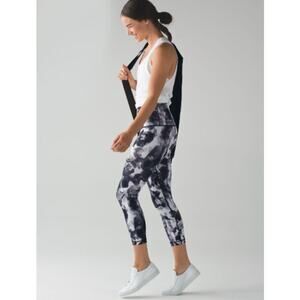 Lululemon Wunder Under Crop (Hi-Rise) Legging Obscurred Black Dusty Mauve Size 8